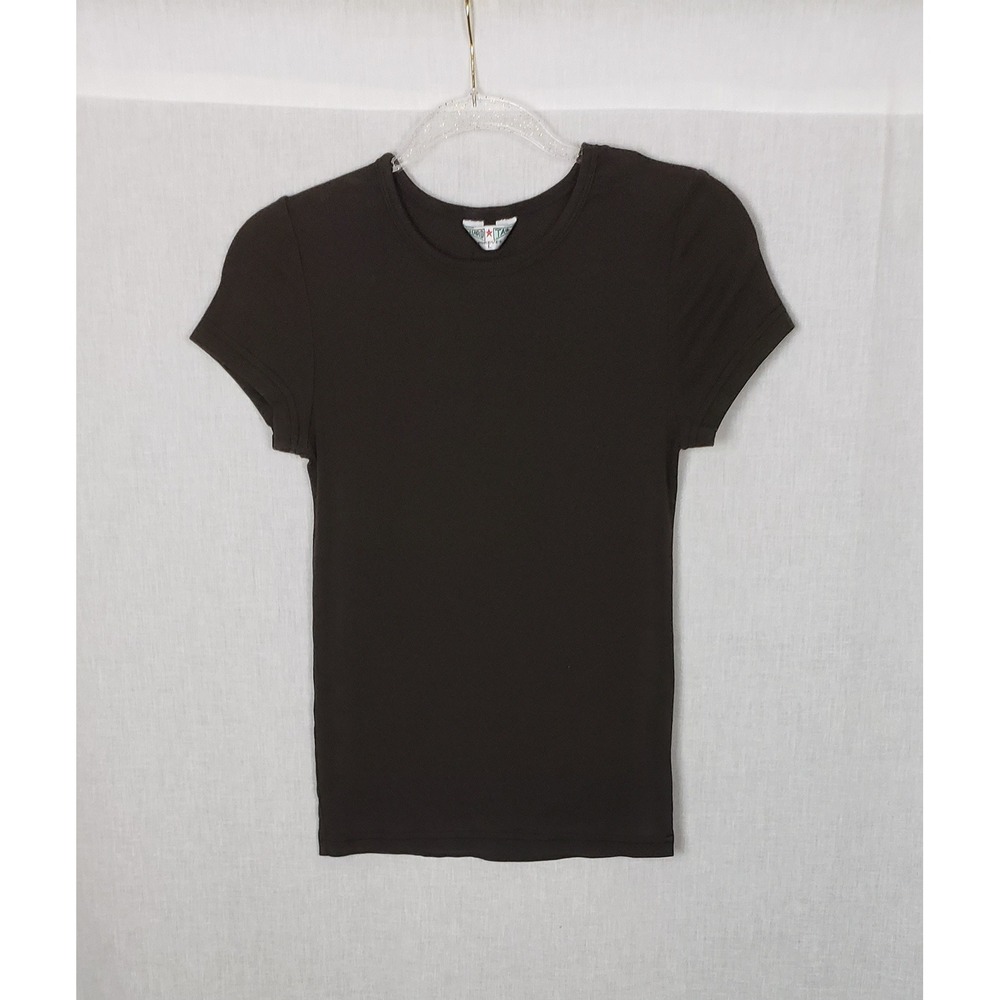 Hard Tail Forever Brown Short Sleeve Baby Tee L USA Earthy Basics Y2K Athleisure